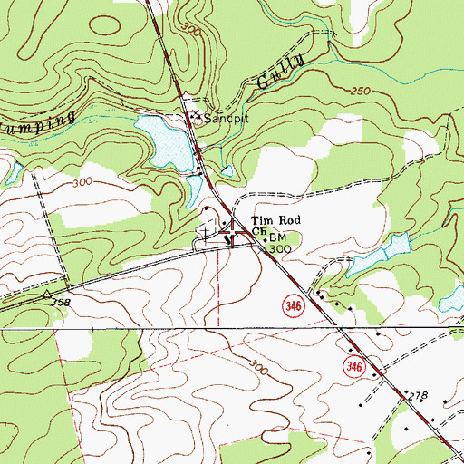 Topographic Map of Tim Rod Church, SC