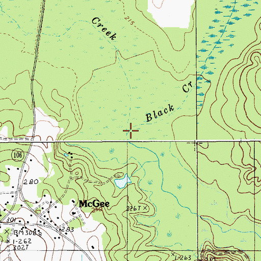 Topographic Map of Timber Creek, SC