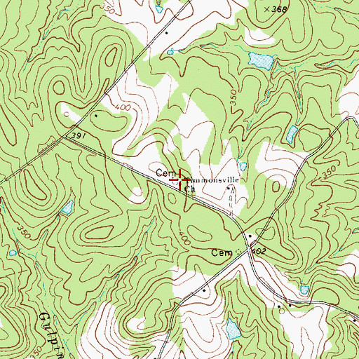 Topographic Map of Timmonsville Baptist Church, SC