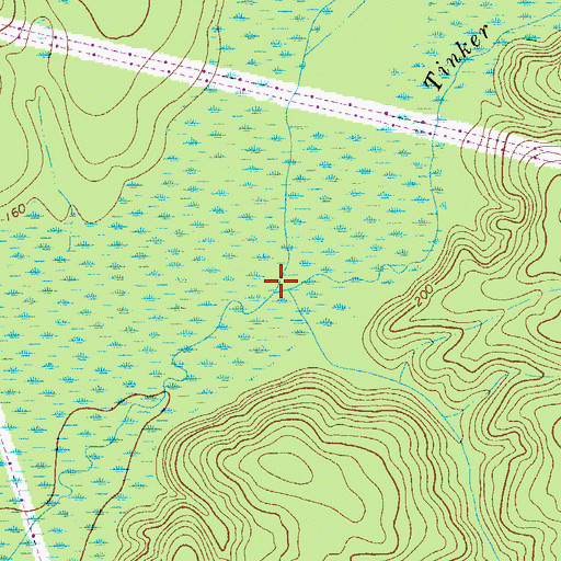 Topographic Map of Tinker Creek, SC