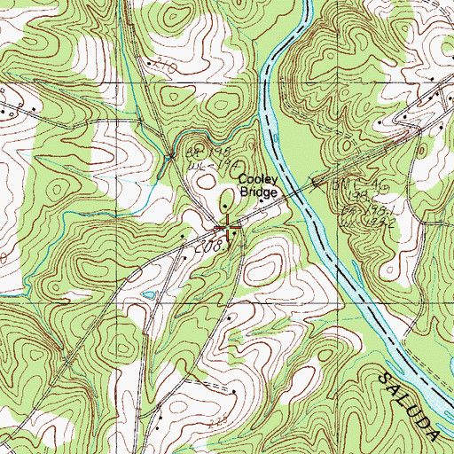Topographic Map of Toney Creek, SC
