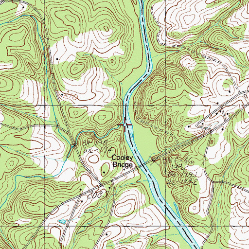 Topographic Map of Toney Creek, SC