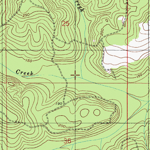 Topographic Map of Pond Creek, AL
