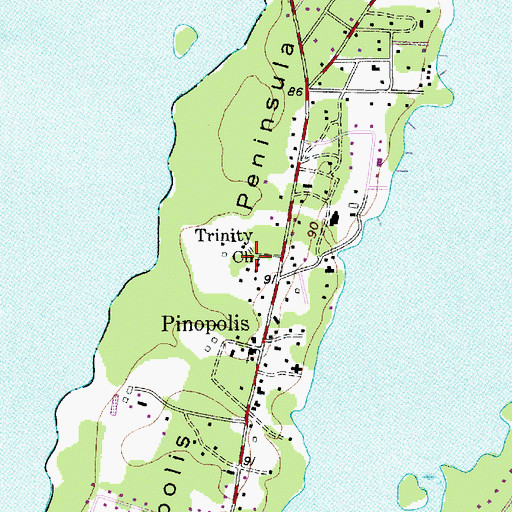 Topographic Map of Trinity Episcopal Church, SC