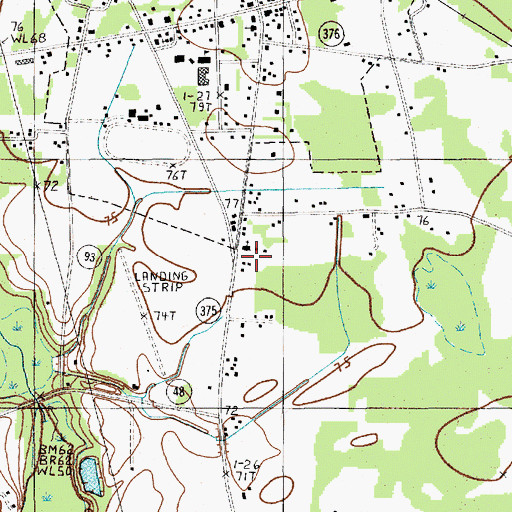 Topographic Map of Trinity Baptist Church, SC