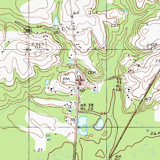 Topographic Map of Trinity Church, SC