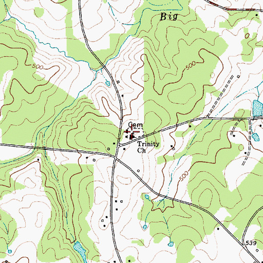Topographic Map of Trinity Evangelical Lutheran Church, SC