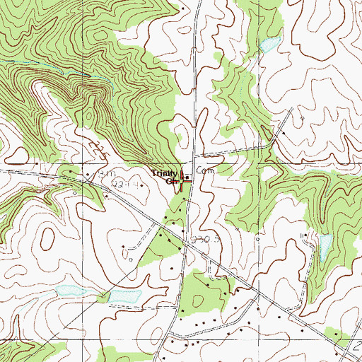 Topographic Map of Trinity Church, SC