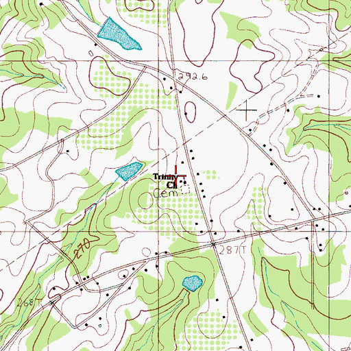 Topographic Map of Trinity United Methodist Church, SC
