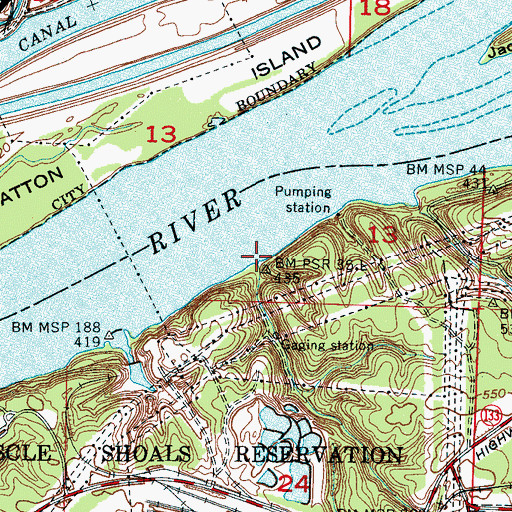 Topographic Map of Pond Creek, AL
