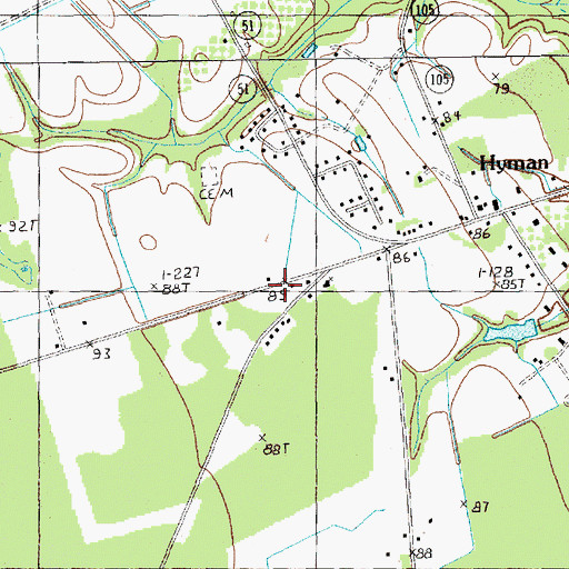Topographic Map of Trinity School (historical), SC