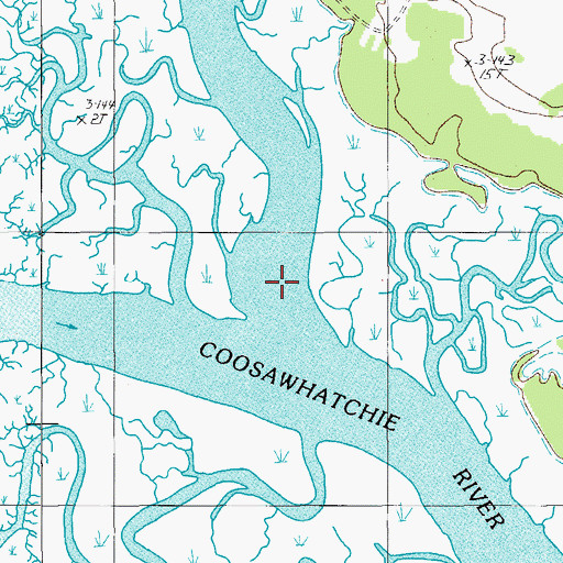 Topographic Map of Tulifiny River, SC