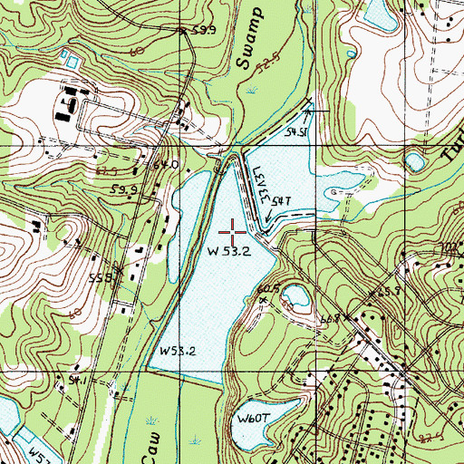 Topographic Map of Turkey Hill Branch, SC
