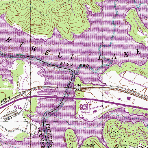 Topographic Map of Twelvemile Creek, SC