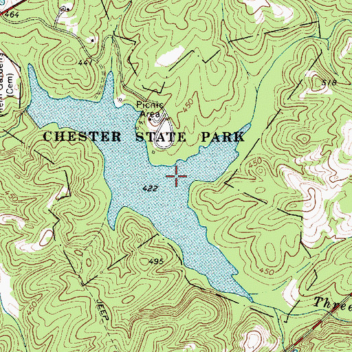 Topographic Map of Twomile Branch, SC