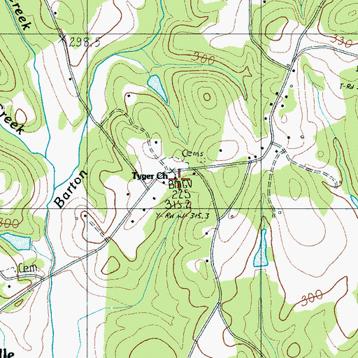 Topographic Map of Tyger Church, SC