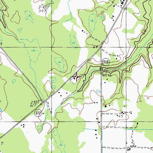 Topographic Map of Union Church, SC