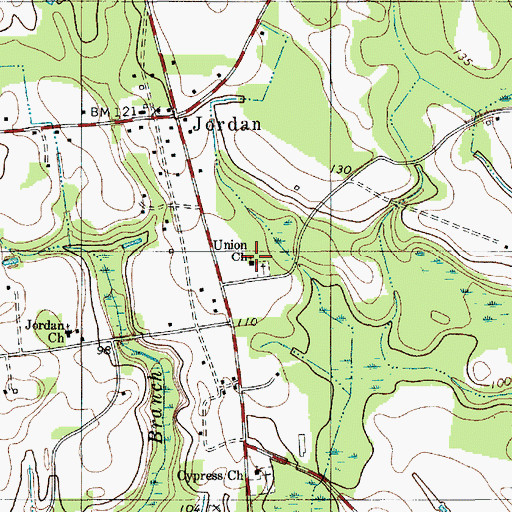 Topographic Map of Union Church, SC