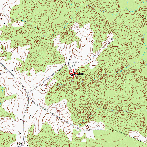 Topographic Map of Union Church, SC