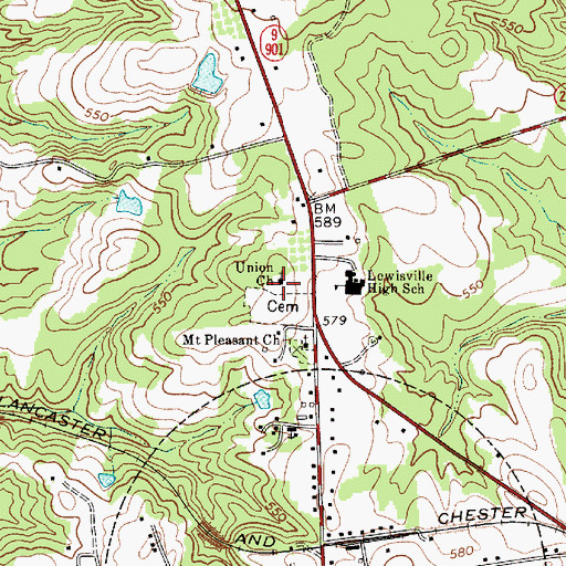 Topographic Map of Union Church, SC