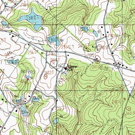 Topographic Map of Union Baptist Church, SC