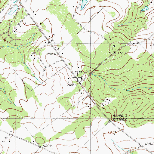 Topographic Map of Union Harbor School (historical), SC