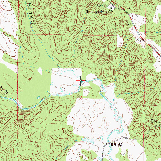 Topographic Map of Pool Branch, AL