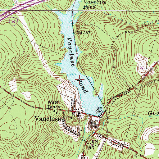 Topographic Map of Vaucluse Pond, SC