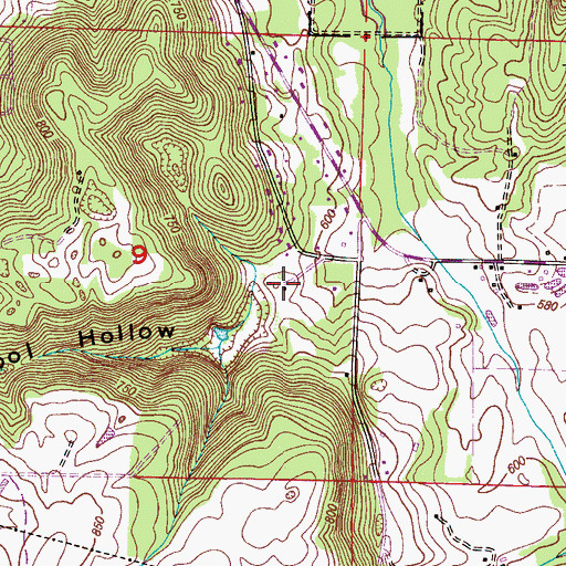 Topographic Map of Pool Hollow, AL