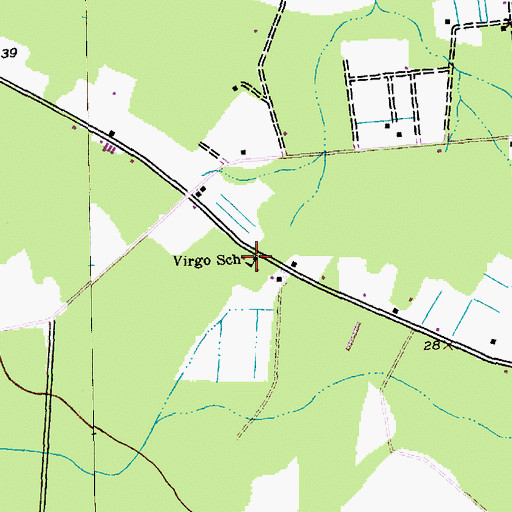 Topographic Map of Virgo School, SC
