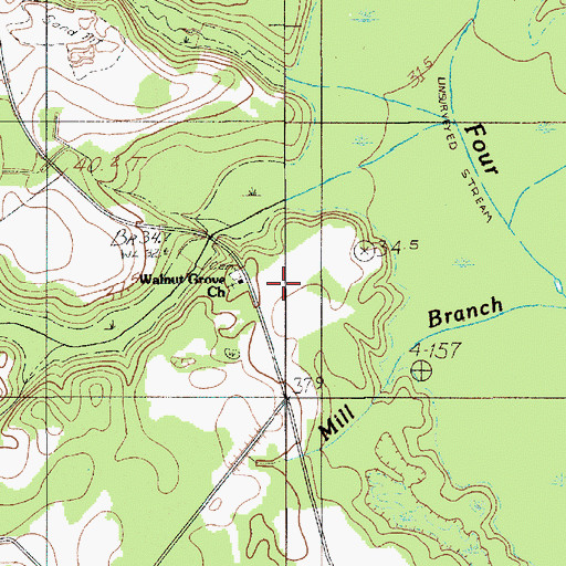 Topographic Map of Walnut Grove Baptist Church, SC