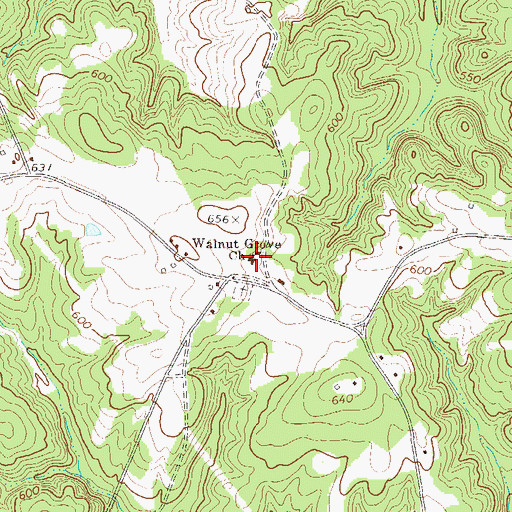 Topographic Map of Walnut Grove Church, SC