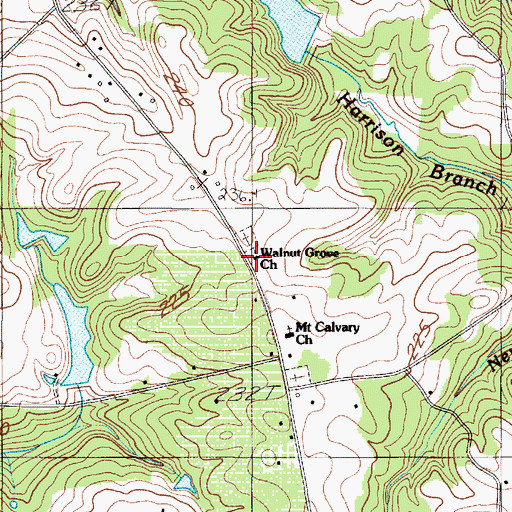 Topographic Map of Walnut Grove United Methodist Church, SC