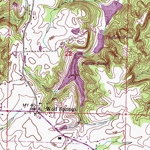 Topographic Map of Pooles Pond, AL