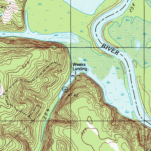 Topographic Map of Warley Creek, SC