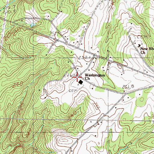 Topographic Map of Washington Church, SC