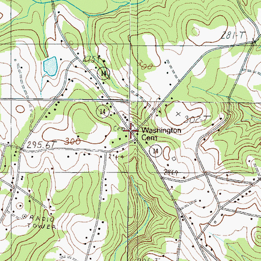 Topographic Map of Washington School (historical), SC