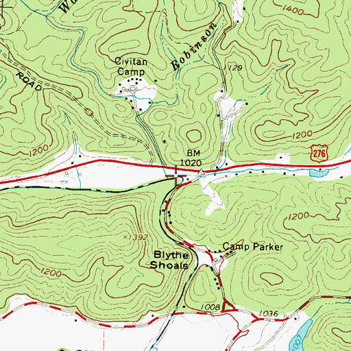Topographic Map of Wattacoo Creek, SC