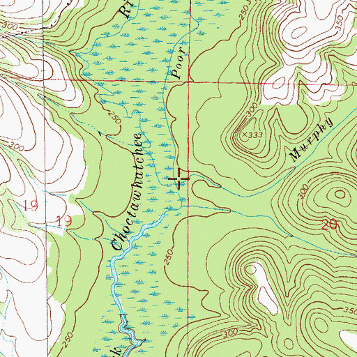 Topographic Map of Poor Creek, AL
