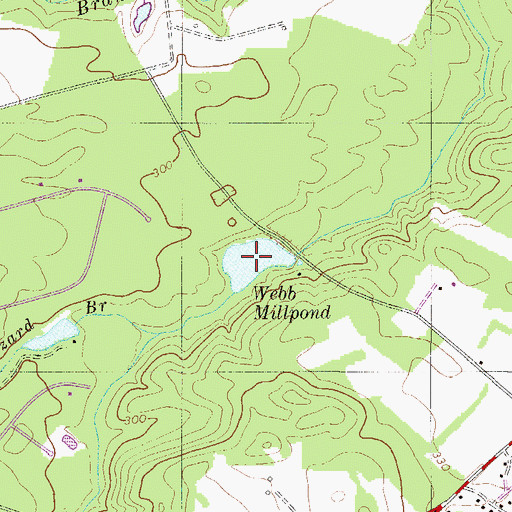 Topographic Map of Webb Millpond, SC