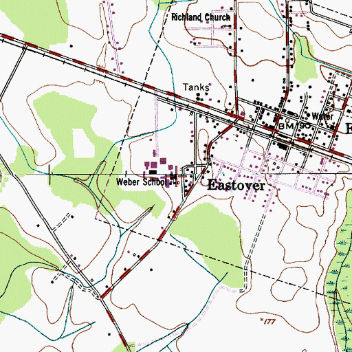 Topographic Map of Weber School, SC