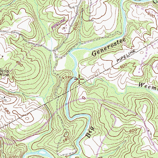 Topographic Map of Weems Creek, SC