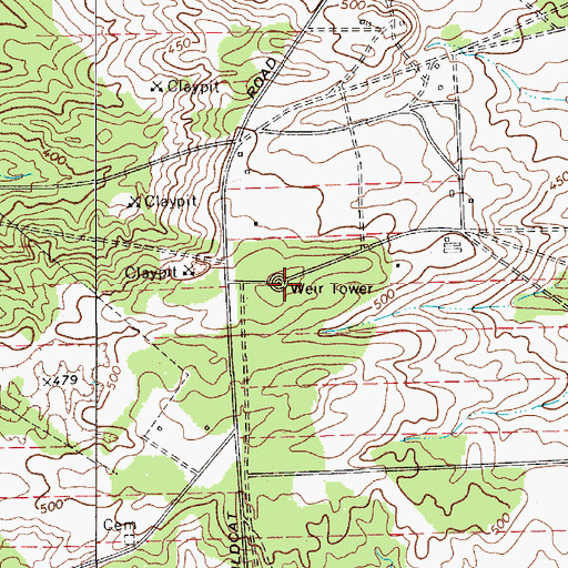 Topographic Map of Weir Tower, SC