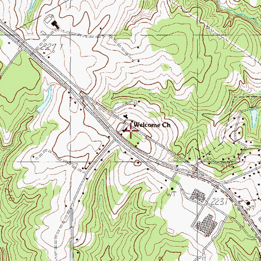 Topographic Map of Welcome Church, SC