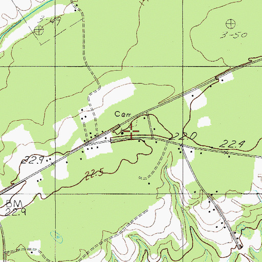 Topographic Map of Wesley Church, SC