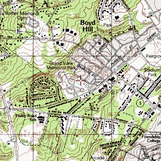 Topographic Map of West End School (historical), SC