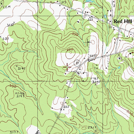 Topographic Map of West Lee School, SC