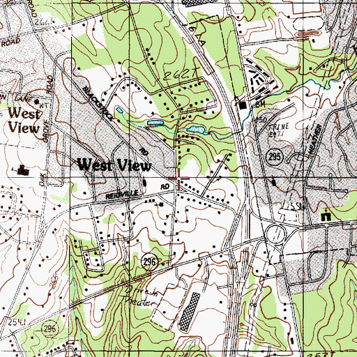 Topographic Map of West View, SC