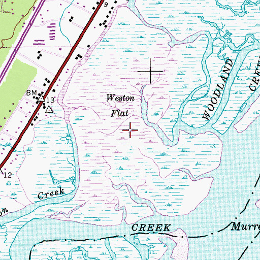 Topographic Map of Weston Flat, SC