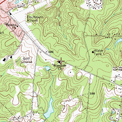 Topographic Map of Westside Church, SC